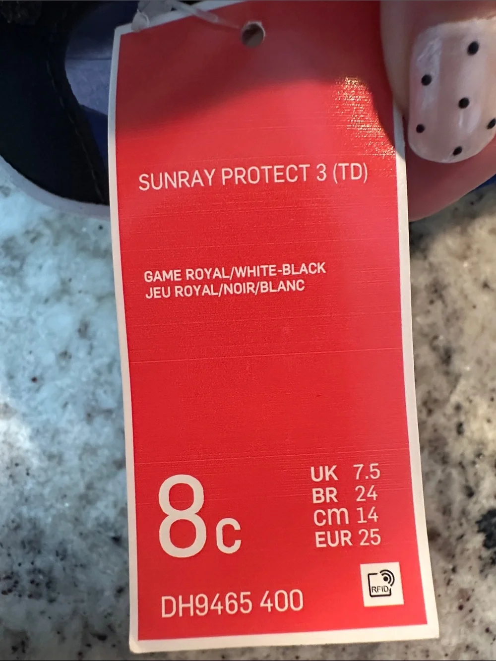 NWT Nike Kids Blue Closed-Toe Sandal with Black Strap